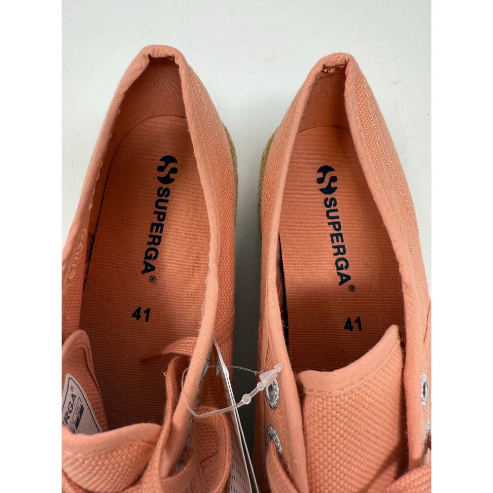 Superga Platform Espadrille Sneakers Women's 9.5 (41) Coral Casual Statement NWT - Picture 14 of 16